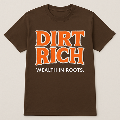 Wealth in Roots Tee (Brown/Orange)